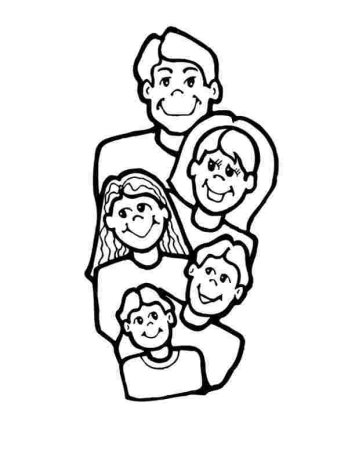 Раскраска дом и семья