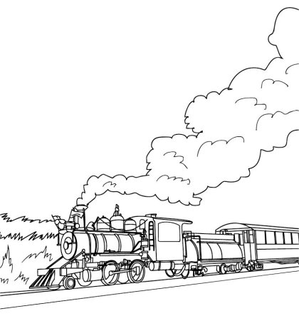 Раскраска поезд