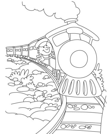 Раскраски на тему железная дорога