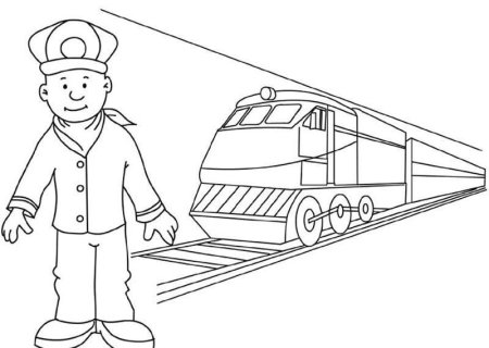 Машинист раскраска для детей