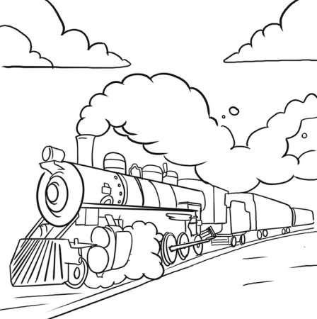 Рисование красивый поезд