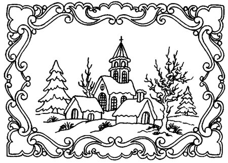 Раскраска зима