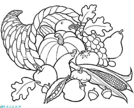 Осенний натюрморт раскраска