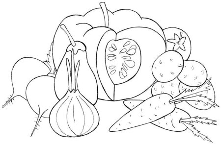 Натюрморт раскраска для детей