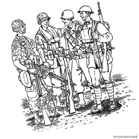 Раскраска десантник