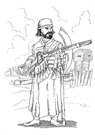 Русский солдат раскраска
