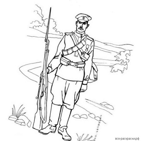 Раскраска воины и солдаты