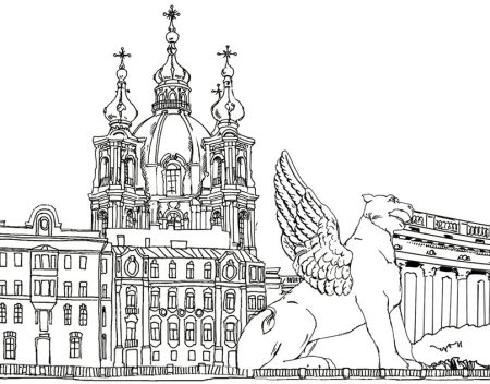 Мосты Санкт-Петербурга раскраска