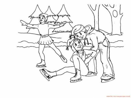 Раскраска спортивная семья