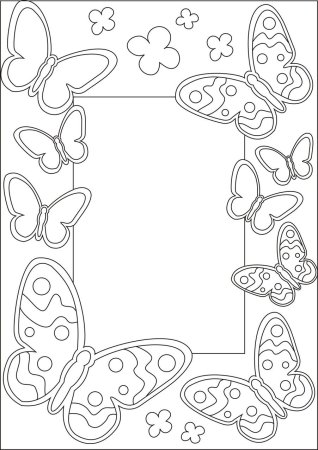 Рамка раскраска для детей