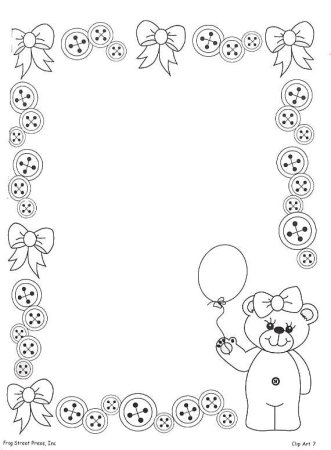 Рамочки для текста детские черно белые