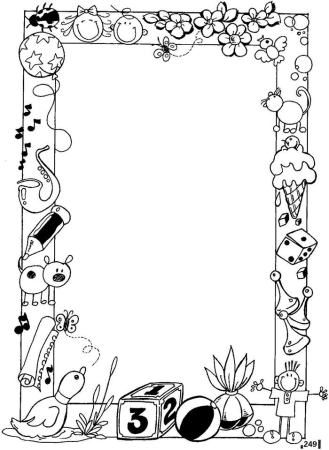 Рамка раскраска для детей