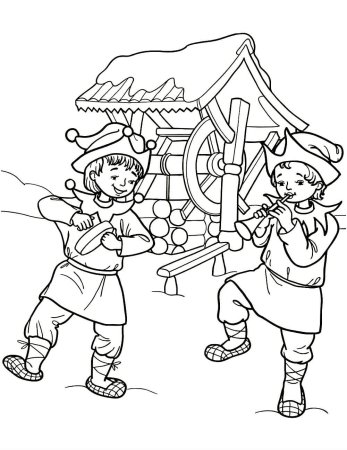 Скоморох раскраска для детей