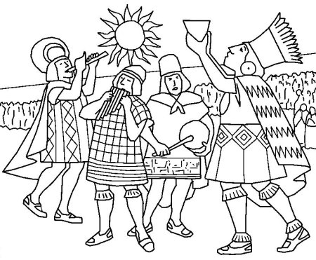 Народные гуляния раскраска