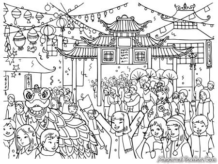 Раскраска Китай