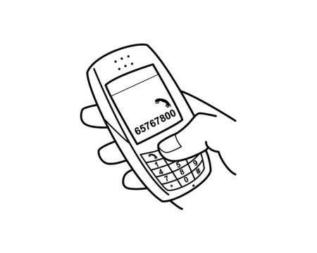 Раскраска мобильный телефон для детей
