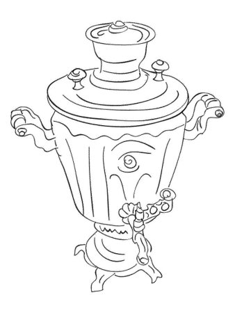 Самовар контур сбоку