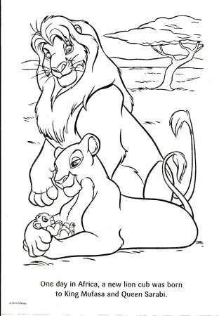 Семья Львов раскраска Король Лев