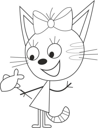 Раскраска три кота Коржик