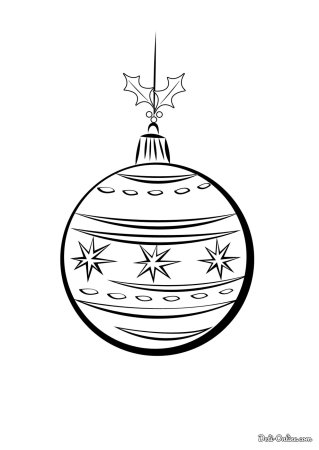 Новогодние шары раскраска