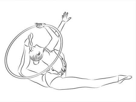 Раскраска гимнастика