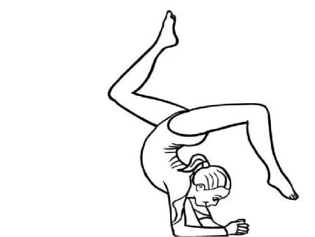 Раскраска для девочек гимнастика