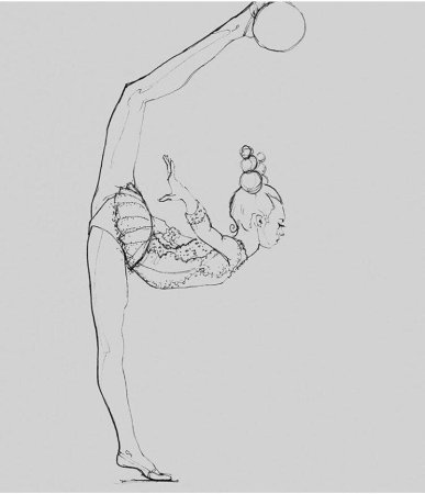 Раскраска гимнастка