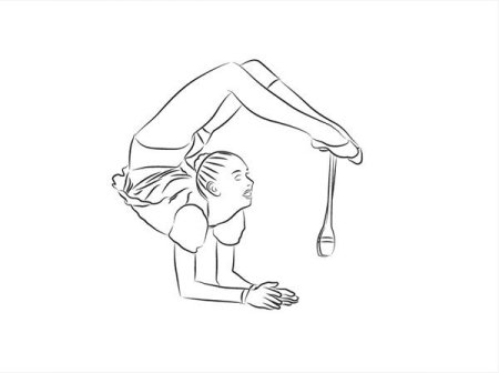 Рисунок гимнастки Дина Аверина