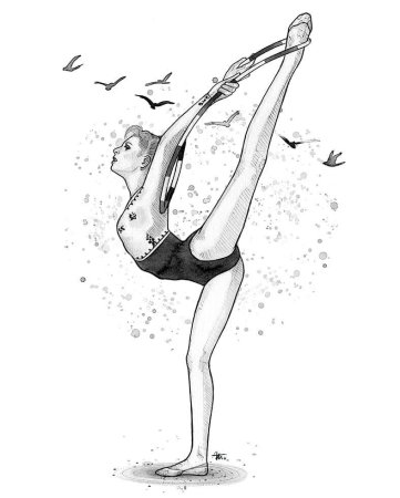 Раскраска художественная гимнастика