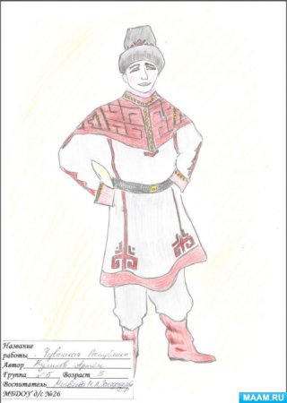 Национальный костюм народов чуваши рисунок