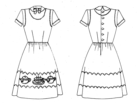 Чувашское платье рисунок