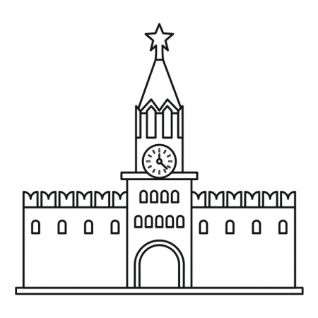 Кремль Москва раскраска