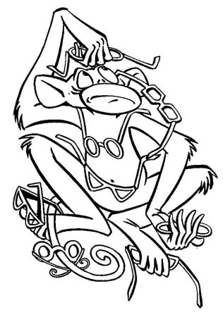 Рисунок к басне мартышка и очки раскраска