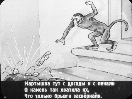Обезьяна черно белая