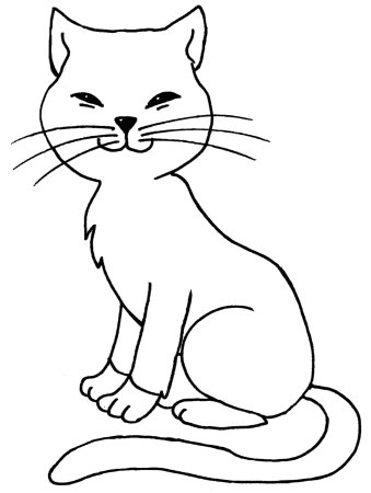 Кошки. Раскраска