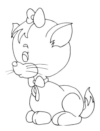 Котенок. Раскраска