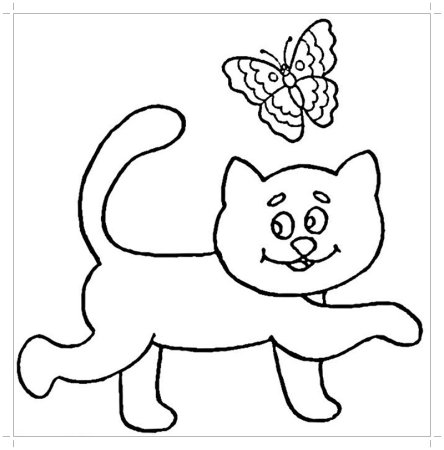Котенок. Раскраска