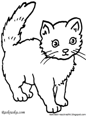 Кошки. Раскраска