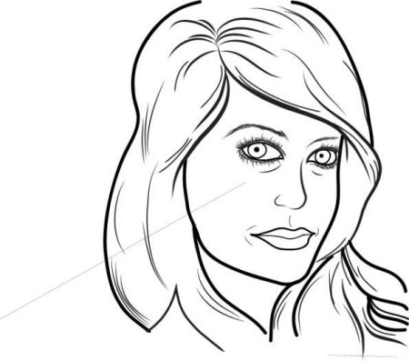 Портрет мамы раскраска для детей