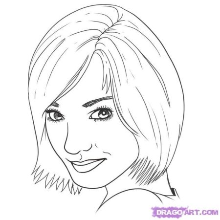 Раскраска портрет девушки