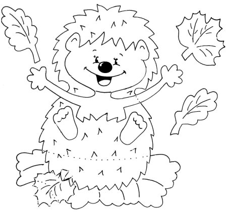 Еж раскраска