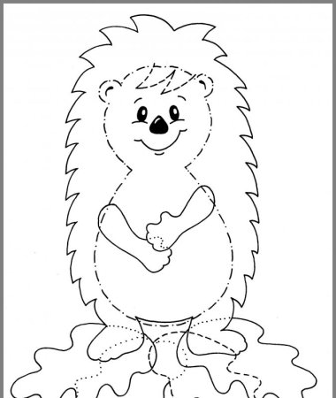 Ёжик раскраска для детей осень