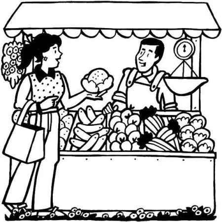 Магазин раскраска для детей