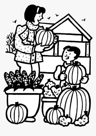 Осенний урожай раскраска