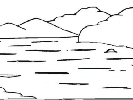 Озеро раскраска