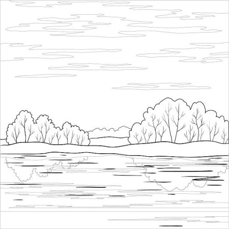 Речка контур