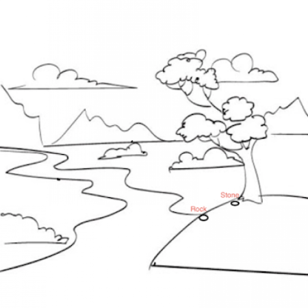 Раскраска пейзаж