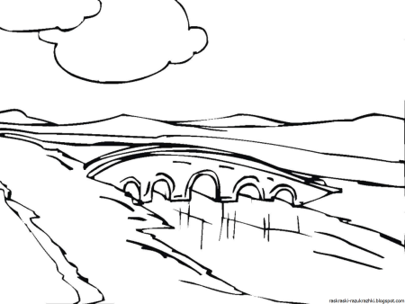 Раскраска. У реки