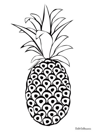 Ананас раскраска