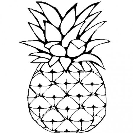 Ананас раскраска для детей